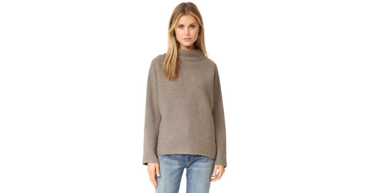 Vince Cropped Horizontal Rib Sweater Lyst